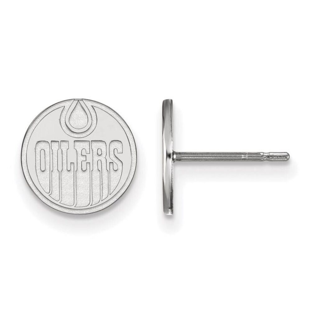 Sterling Silver NHL Edmonton Oilers XS Post Earrings